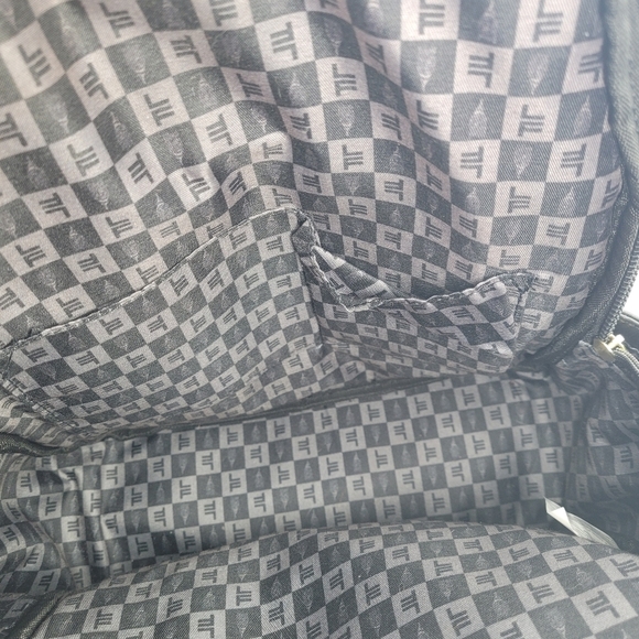 London Fog Quilted 100th Anniversary Black Libby Nylon Backpack Purse - LIKE NEW - Picture 11 of 14